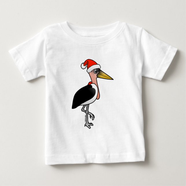 Marabou Stork Santa Baby T-shirt (Vorderseite)