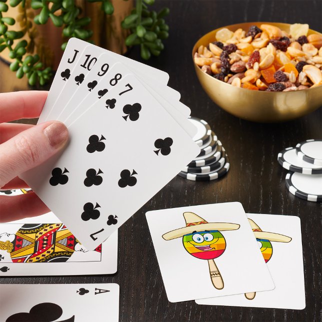 Maraca mit Sombrero Buntes Fest Spielkarten (Von Creator hochgeladen)