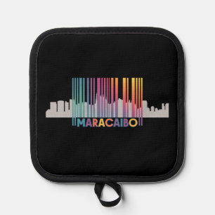 Maracaibo City Barcode Art Latin Pride Topflappen