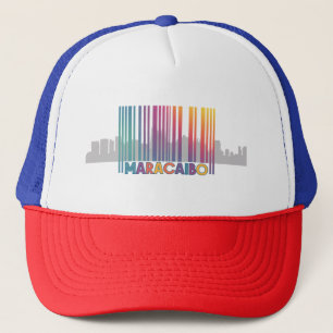 Maracaibo City Barcode Art Latin Pride Truckerkappe