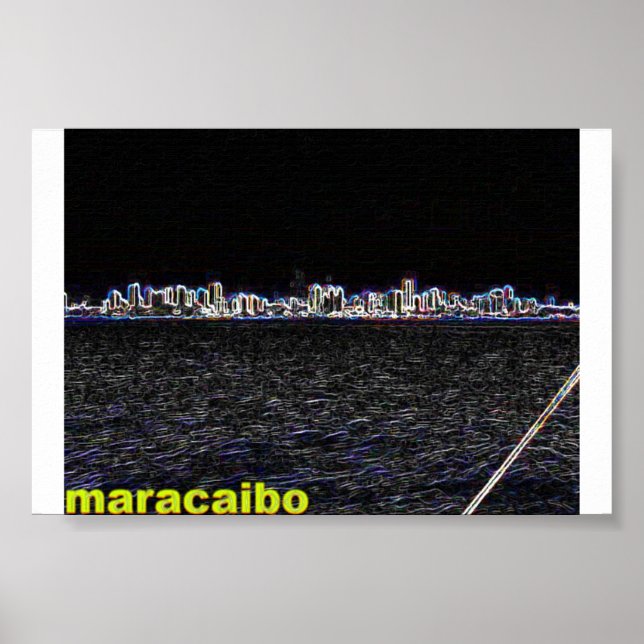 Maracaibo @ Nacht Poster (Vorne)