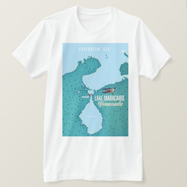 Maracaibo See, Venezuela Karte Navigation. T-Shirt (Design vorne)