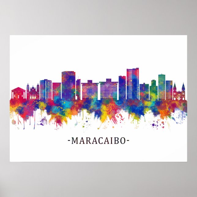 Maracaibo Venezuela Skyline Poster (Vorne)
