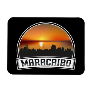 Maracaibo Venezuela Skyline Sonnenuntergang Vintag Magnet