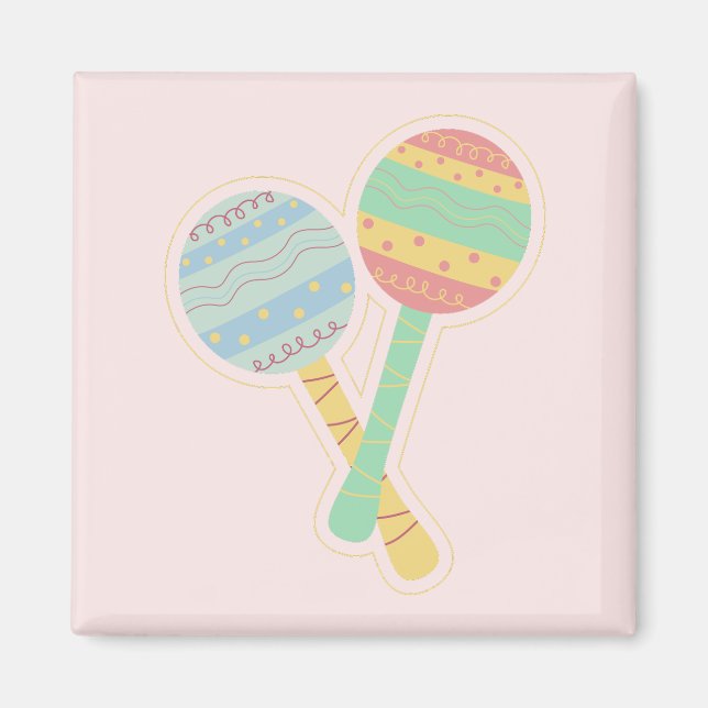 Maracas-Aufkleber Magnet (Vorne)