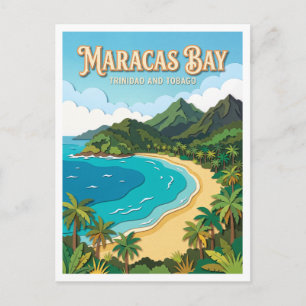 Maracas-Bucht Trinidad und Tobago Postkarte