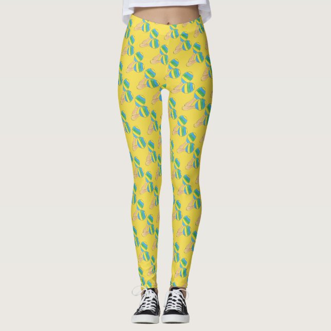 Maracas Musikinstrument Fiesta Cinco de Mayo Leggings (Vorderseite)