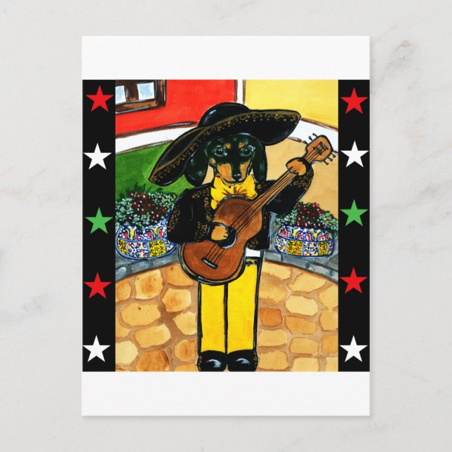 Marachi Doxie Postkarte (Vorderseite)