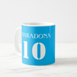 MARADONA 10 / NAPOLI JERSEY PRINTED AUTOGRAPH Tass Kaffeetasse