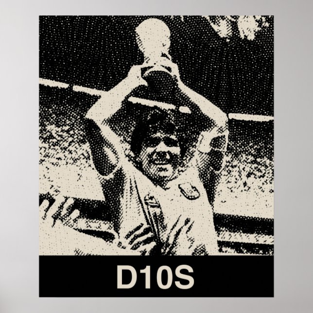 Maradona Vintag Portrait Poster (Vorne)