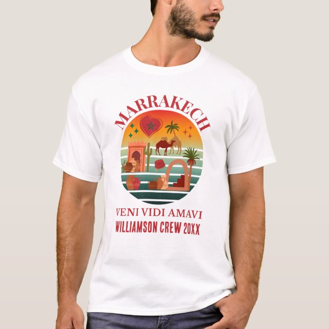 MARAKKESH Veni Vidi Amavi Marokko Familienurlaub T-Shirt (Vorderseite)
