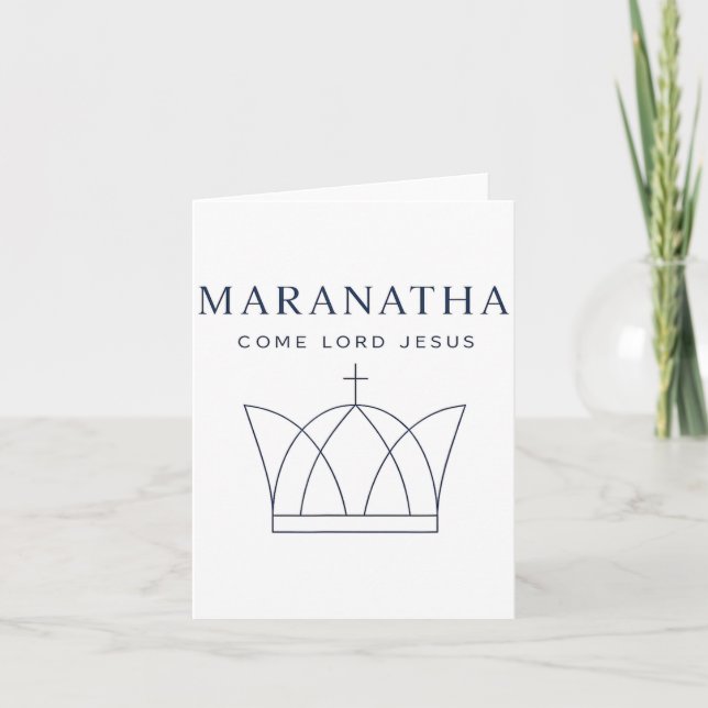 Maranatha Christlich Moderne Minimalist  Karte (Vorderseite)