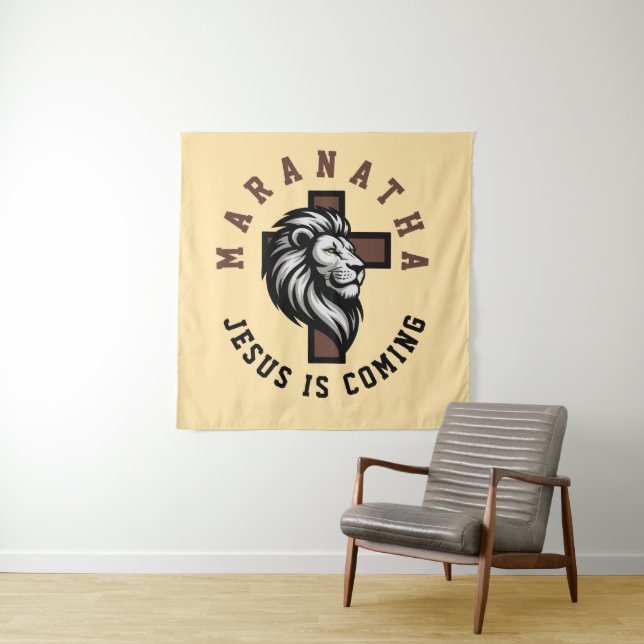 Maranatha Jesus is coming  Wandteppich (Beispiel)
