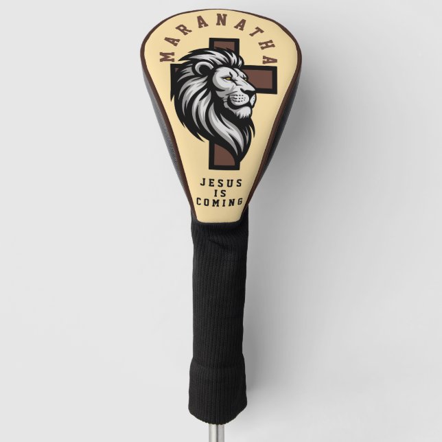 Maranatha Jesus kommt Golfkopfabdeckung Golf Headcover (Vorderseite)