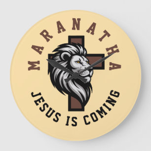 Maranatha Jesus kommt Große Wanduhr