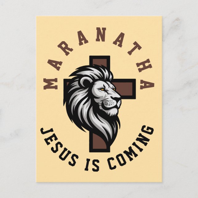 Maranatha Jesus kommt Postkarte (Vorderseite)