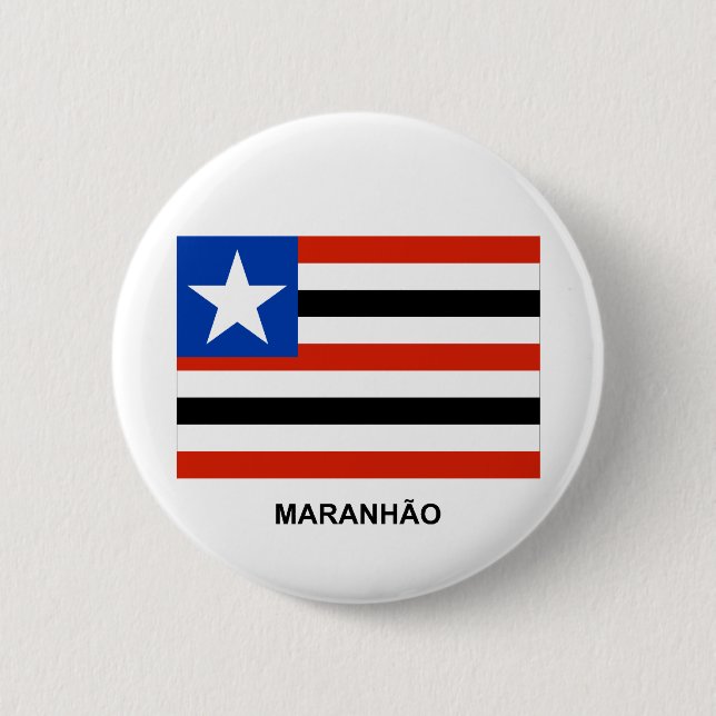 Maranhão, Brasilien-Flagge Button (Vorderseite)