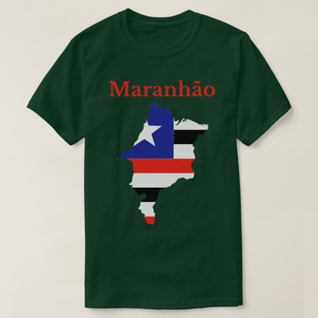 Maranhao Staat Map Flaggendesign Brasilien T-Shirt (Design vorne)