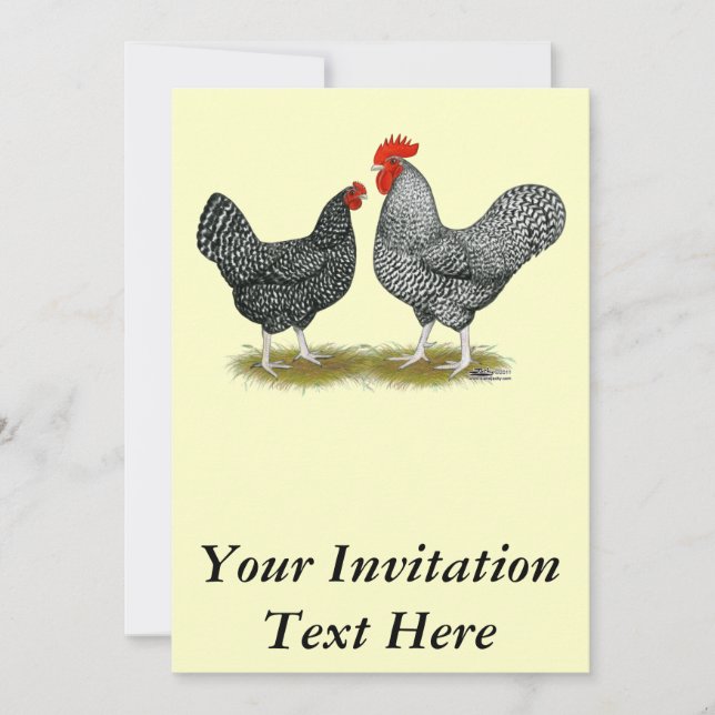 Marans: Cuckoo Pair Einladung (Vorderseite)