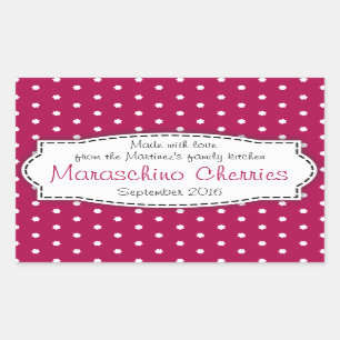 Maraschino Kirschen roter Aufkleber