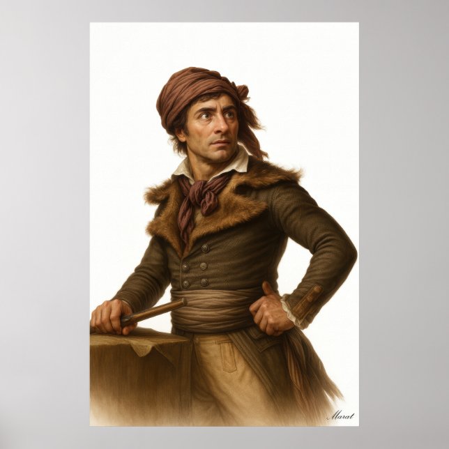 Marat - French Revolution Archival Art Print Poster (Vorne)