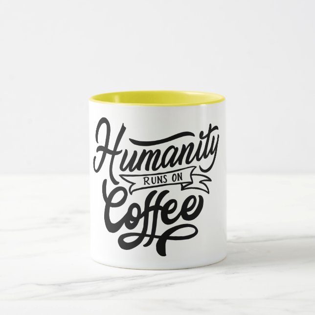 Marathi läuft auf Kaffee Tasse (Zentrum)