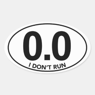 Marathon 0.0 Ich führe keinen Oval Sticker