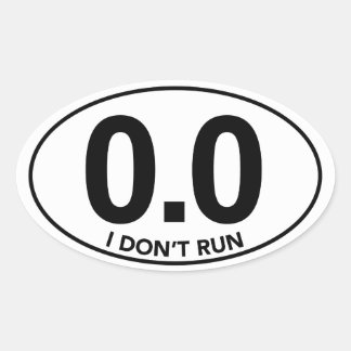 Marathon 0.0 Ich führe keinen Oval Sticker