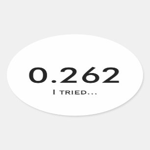 Marathon 0,262 ovaler aufkleber