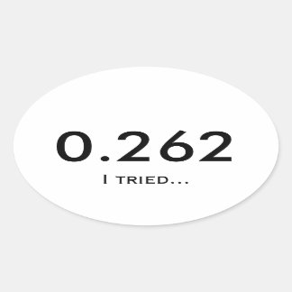 Marathon 0,262 ovaler aufkleber