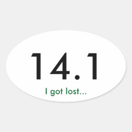 Marathon 14,1 ovaler aufkleber