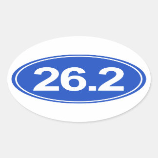 Marathon 26,2 Miles Oval Sticker (blau)