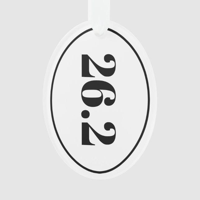 Marathon 26.2 Oval Keepake Gold Ornament (Vorderseite)