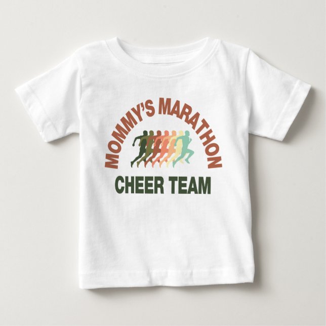 Marathon-Beifallteam der Mama Baby T-shirt (Vorderseite)