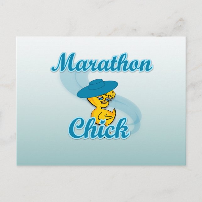 Marathon Chick #3 Postkarte (Vorderseite)