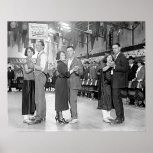 Marathon Dancers, 1923. Vintages Foto Poster