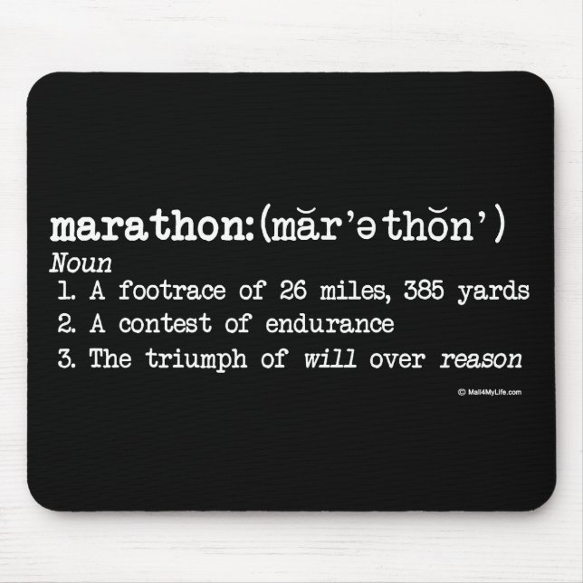 Marathon-Definition Mousepad (Vorne)