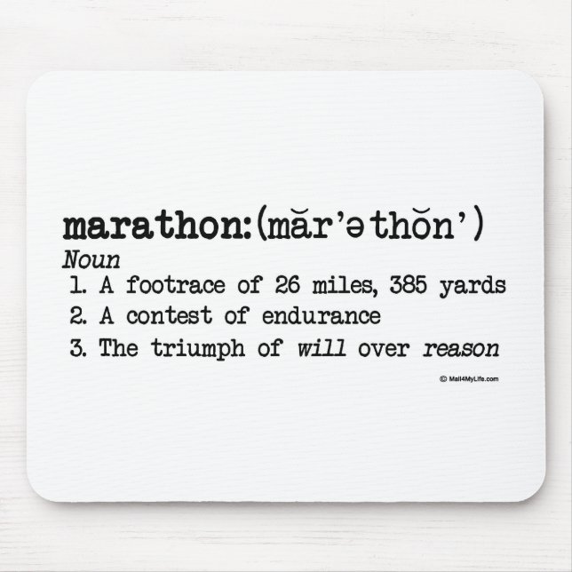 Marathon-Definition Mousepad (Vorne)