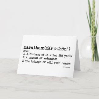 Marathon-Definitions-Zitat Karte