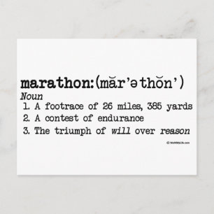 Marathon Defnition Postkarte