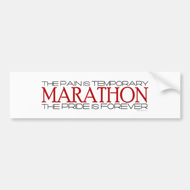 Marathon - der Stolz ist Forever Autoaufkleber (Vorne)