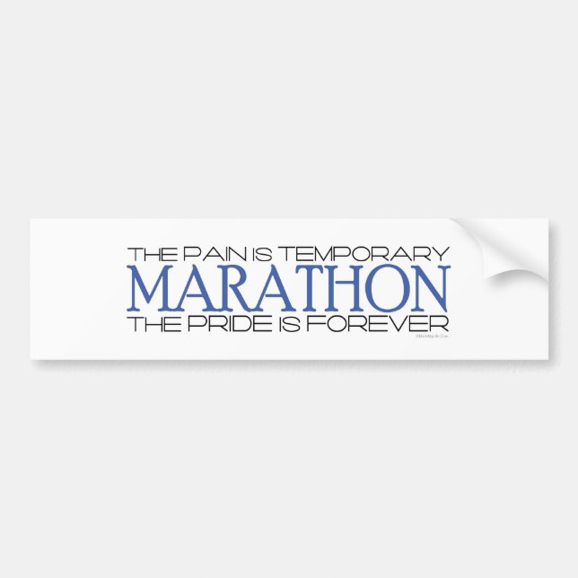 Marathon - der Stolz ist Forever Autoaufkleber (Vorne)