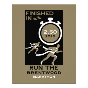 Marathon Event Finisher Geschenk Fotodruck