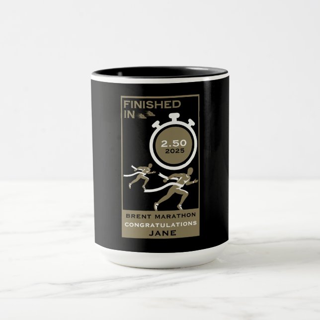 Marathon Event Finisher Geschenk Tasse (Zentrum)