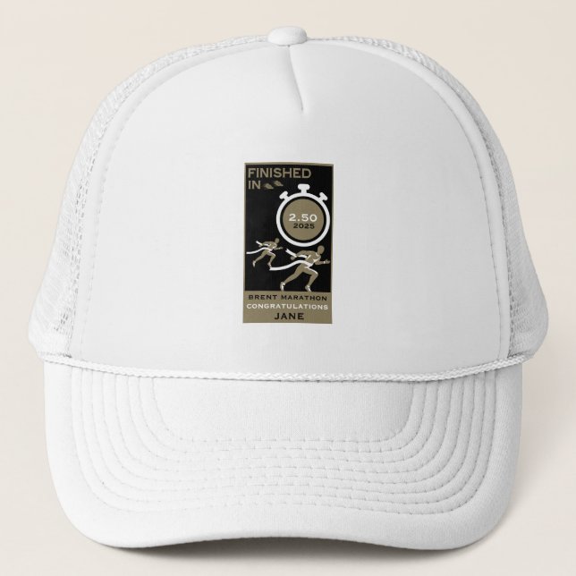 Marathon Event Finisher Geschenk Truckerkappe (Vorderseite)
