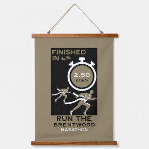 Marathon Event Finisher Geschenk Wandteppich Mit Holzrahmen