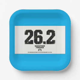 Marathon-Finisher 26,2 Meilen Running-Geschenk Pappteller