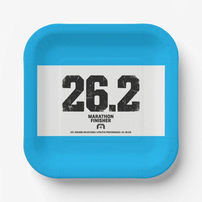 Marathon-Finisher 26,2 Meilen Running-Geschenk  Pappteller (Vorderseite)