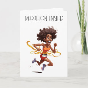 Marathon finisher gratulation card karte