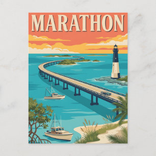 Marathon Florida Keys Seven Mile Bridge Poster Postkarte